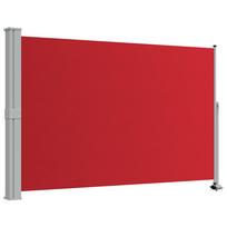 vidaXL Ištraukiama šoninė kiemo pertvara, raudonos spalvos, 160x300cm