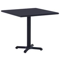 vidaXL Sodo stalas, juodos spalvos, 80x80x75cm