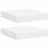 vidaXL Pakabinamos lentynos, 2vnt., baltos, 23x23,5x3,8cm, MDF