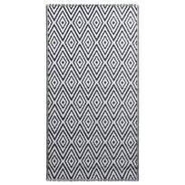 vidaXL Lauko kilimas, ARAKIL baltos ir juodos spalvos, 80x150cm, PP