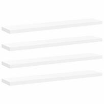 vidaXL Pakabinamos lentynos, 4vnt., baltos, 120x23,5x3,8cm, MDF