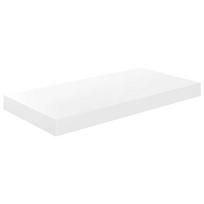 vidaXL Pakabinama sieninė lentyna, balta, 50x23x3,8cm, MDF, blizgi