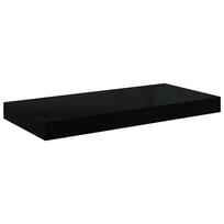 vidaXL Pakabinama sieninė lentyna, juoda, 50x23,5x3,8cm, MDF, blizgi