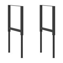 vidaXL Darbastalio rėmai, 2vnt., juodi, 55x(69-95,5)cm, metalas