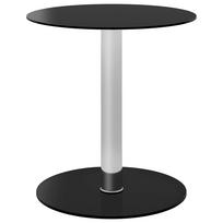 vidaXL Kavos staliukas, juodos spalvos, 40cm, grūdintas stiklas