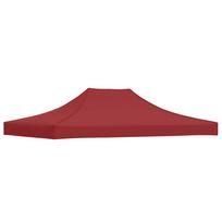 vidaXL Proginės palapinės stogas, tamsiai raudonas, 4,5x3m, 270 g/m²