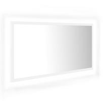 vidaXL Vonios kambario LED veidrodis, baltas, 90x8,5x37cm, akrilas