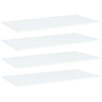 vidaXL Knygų lentynos plokštės, 4vnt., baltos, 80x20x1,5cm, MDP