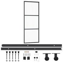 vidaXL Stumdomos durys su įrangos rinkiniu, 76x205cm, ESG ir aliuminis