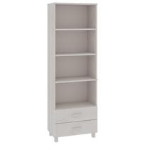 vidaXL Komoda HAMAR, balta, 60x35x180cm, pušies medienos masyvas