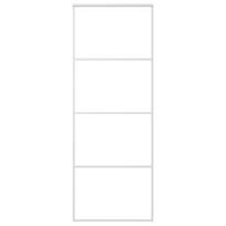 vidaXL Stumdomos durys, baltos, 76x205cm, ESG stiklas ir aliuminis