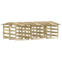 vidaXL Pergolės su stogeliais, 6vnt., 100x90x100cm, impregnuota pušis