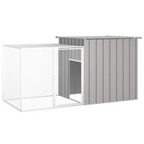 vidaXL Narvas viščiukams, pilkas, 200x91x100cm, galvanizuotas plienas