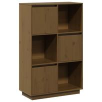 vidaXL Komoda, medaus ruda, 74x35x117cm, pušies medienos masyvas
