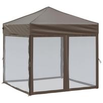 vidaXL Proginė palapinė su šoninėmis sienomis, taupe, 2x2m
