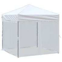 vidaXL Proginė palapinė su šoninėmis sienomis, balta, 2x2m