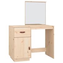 vidaXL Kosmetinis staliukas, 95x50x134cm, pušies medienos masyvas