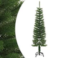 vidaXL Dirbtinė siaura Kalėdų eglutė su stovu, 150cm, PE