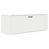 vidaXL Sieninė spintelė batams, balta, 100x35x38cm, apdirbta mediena