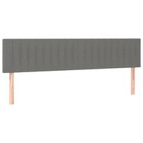 vidaXL Galvūgaliai, tamsiai pilki, 160x5x78/88 cm, audinys
