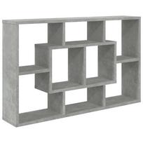 vidaXL Sieninė lentyna, betono pilkos spalvos, 85x16x52,5cm, mediena