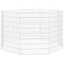 vidaXL Aptvaras gyvūnams, 8 segmentai, 54x80cm, galvanizuota geležis