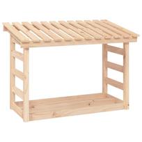 vidaXL Stovas malkoms, 108x64,5x78cm, pušies medienos masyvas