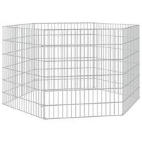 vidaXL Aptvaras gyvūnams, 6 segmentai, 54x60cm, galvanizuota geležis
