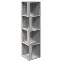 vidaXL Kampinė spintelė, pilka ąžuolo, 33x33x132cm, apdirbta mediena