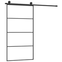 vidaXL Stumdomos durys su įrangos rinkiniu, 102,5x205cm, ESG/aliuminis