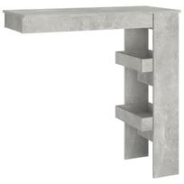 vidaXL Sieninis baro staliukas, pilkas, 102x45x103,5cm, mediena