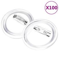 vidaXL Ženkliukų rinkinys su smeigtukais, 100vnt., akrilas, 37mm