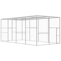 vidaXL Narvas katėms, 6x3x2,5m, galvanizuotas plienas