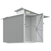 vidaXL Sodo pašiūrė, pilka, 270x130x208,5cm, galvanizuotas plienas