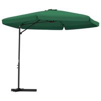 vidaXL Lauko skėtis nuo saulės su plieniniu stulpu, žalias, 300cm