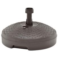 vidaXL Skėčio pagrindas, rudas, 20l, ratano imitacijos plastikas