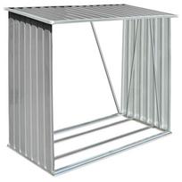 vidaXL Sodo malkinė, galvanizuotas plienas, 163x83x154cm, pilka
