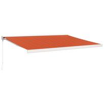 vidaXL Ištraukiama markizė, oranžinė/ruda, 4,5x3m, audinys/aliuminis
