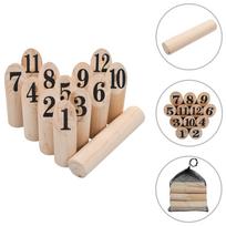 vidaXL Žaidimas Number Kubb, medinis