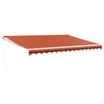 vidaXL Ištraukiama markizė, oranžinė/ruda, 4x3m, audinys ir aliuminis
