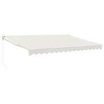 vidaXL Ištraukiama markizė, kreminė, 4,5x3m, audinys ir aliuminis