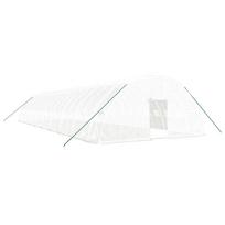 vidaXL Šiltnamis su plieno rėmu, baltos spalvos, 18x6x2,85m, 108m²