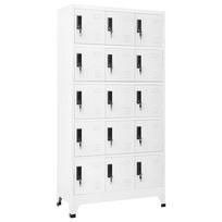 vidaXL Persirengimo spintelė, baltos spalvos, 90x40x180cm, plienas