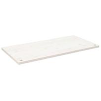 vidaXL Rašomojo stalo stalviršis, baltas, 110x55x2,5cm, pušies masyvas
