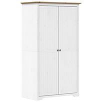 vidaXL Knygų spinta BODO, balta/ruda, 99x53,5x173 cm, pušies masyvas