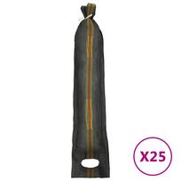 vidaXL Smėlio maišai, 25vnt., tamsiai žali, 103x25cm, HDPE
