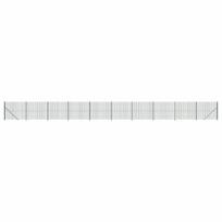vidaXL Vielinė tinklinė tvora su flanšais, žalios spalvos, 1,6x25 m