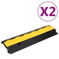 vidaXL Kabelių apsaugos su 2 kanalais, 2vnt., 100cm, guma