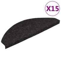 vidaXL Lipnūs laiptų kilimėliai, 15vnt., antracito, 65x22,5x3,5cm