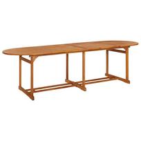 vidaXL Sodo valgomojo stalas, 280x90x75 cm, akacijos medienos masyvas